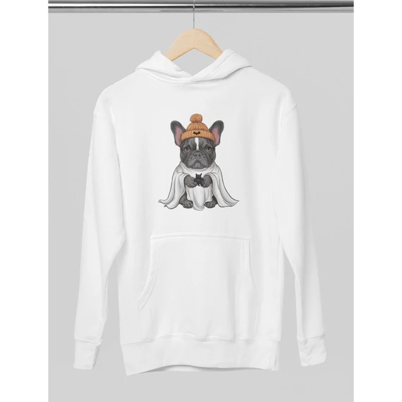 francia-bulldog-halloweeni-kapucnis-pulover-feher----