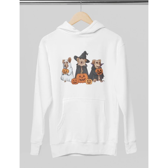 labrador-mintas-halloweeni-kapucnis-pulover-feher