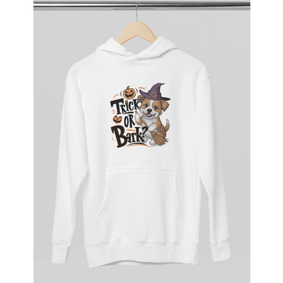 trick-or-bark-halloweeni-kapucnis-pulover-feher