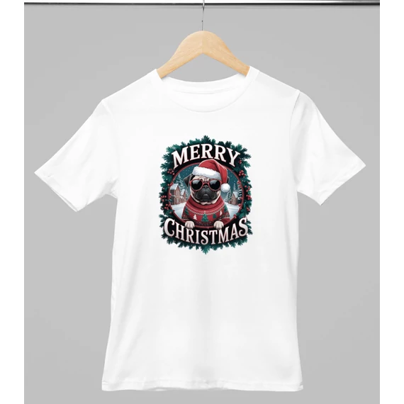 mopsz-mintas-karacsonyi-polo-feher- -