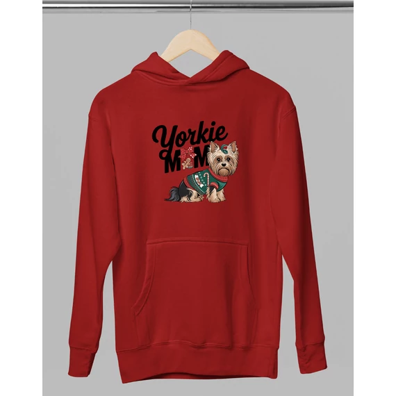 yorkie-mom-mintas-karacsonyi-pulover-piros