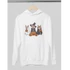 Kép 1/4 - corgi-mintas-halloweeni-kapucnis-pulover-feher