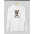 Kép 1/4 - francia-bulldog-halloweeni-kapucnis-pulover-feher----