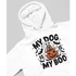Kép 2/4 - my-dog-is-my-boo-halloweeni-kapucnis-pulover