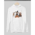 Kép 1/4 - labrador-mintas-halloweeni-kapucnis-pulover-feher