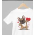 Kép 2/3 - Francia bulldog mintás valentinnapi póló