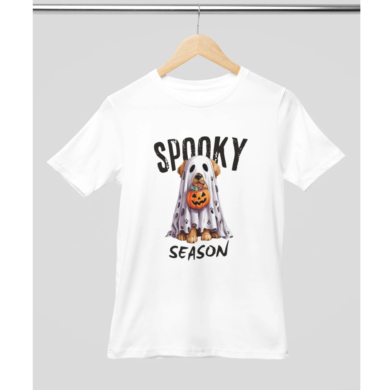 Labrador halloweeni póló - Fehér