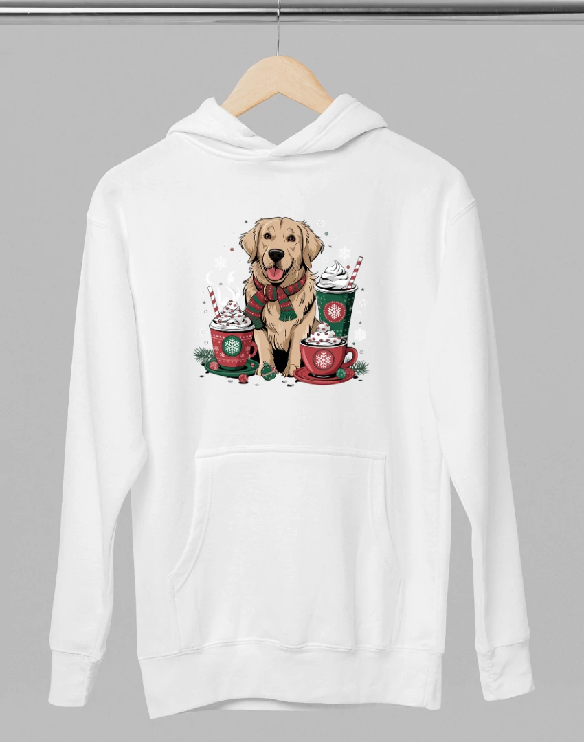Labrador mintás karácsonyi pulóver - Fehér