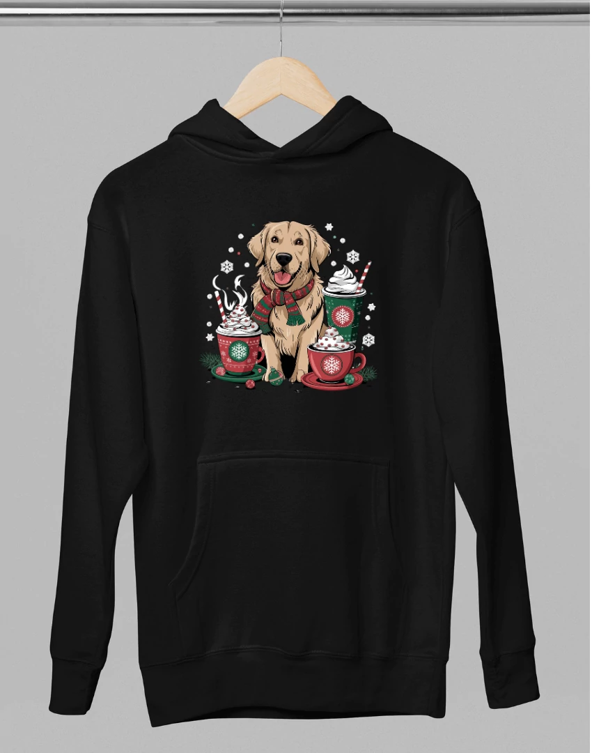 Labrador karácsonyi pulóver - Fekete