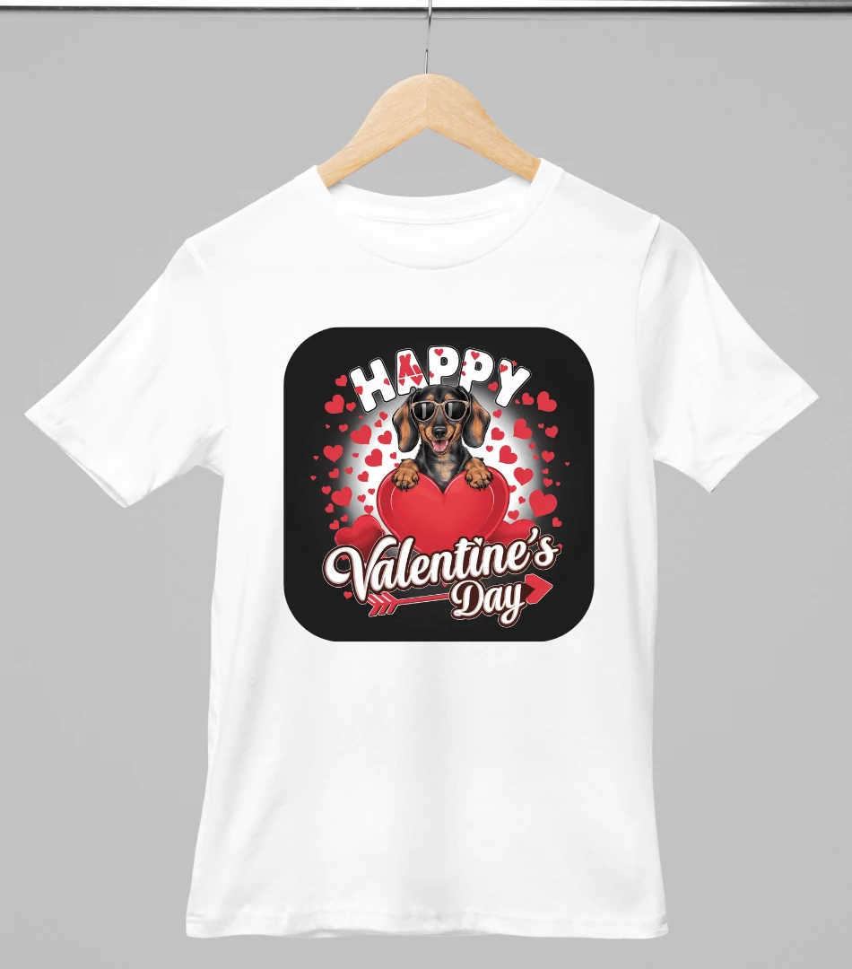 Tacskó mintás valentinnapi póló 