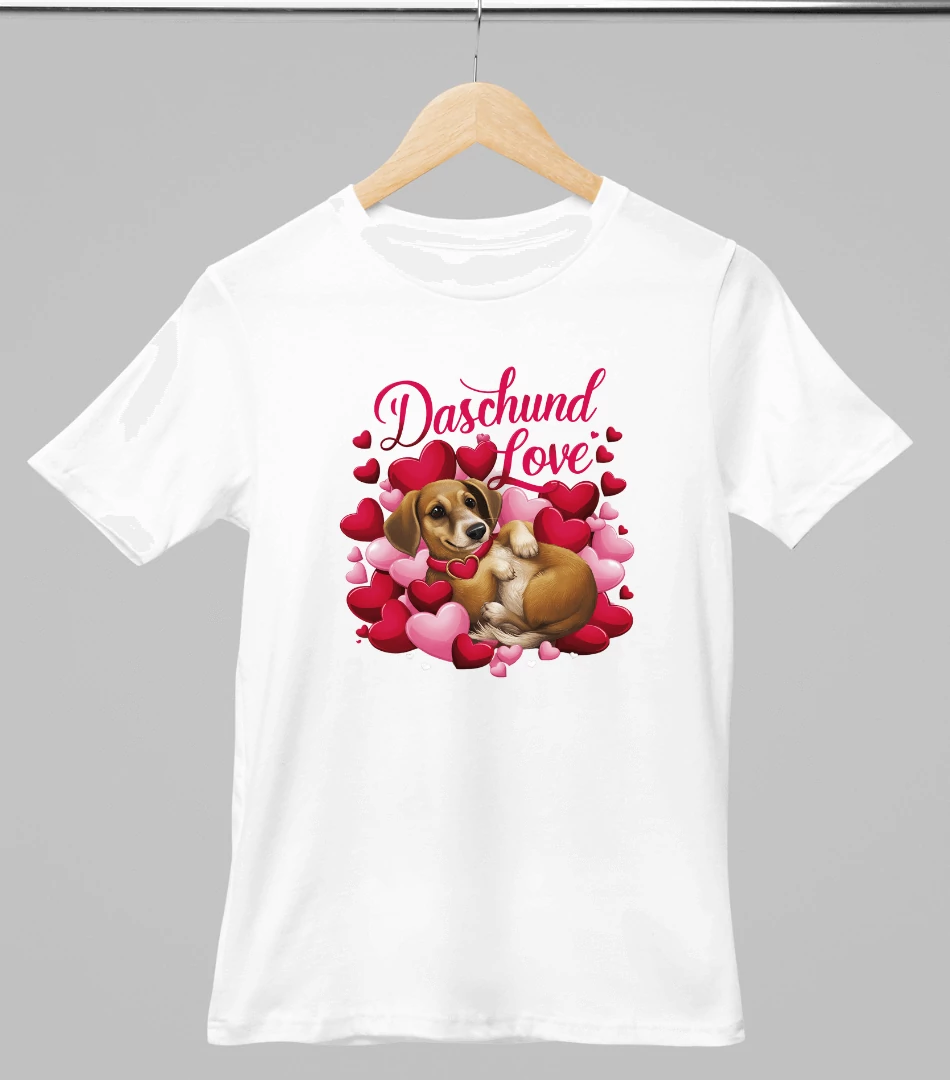 Tacskó mintás valentinnapi póló