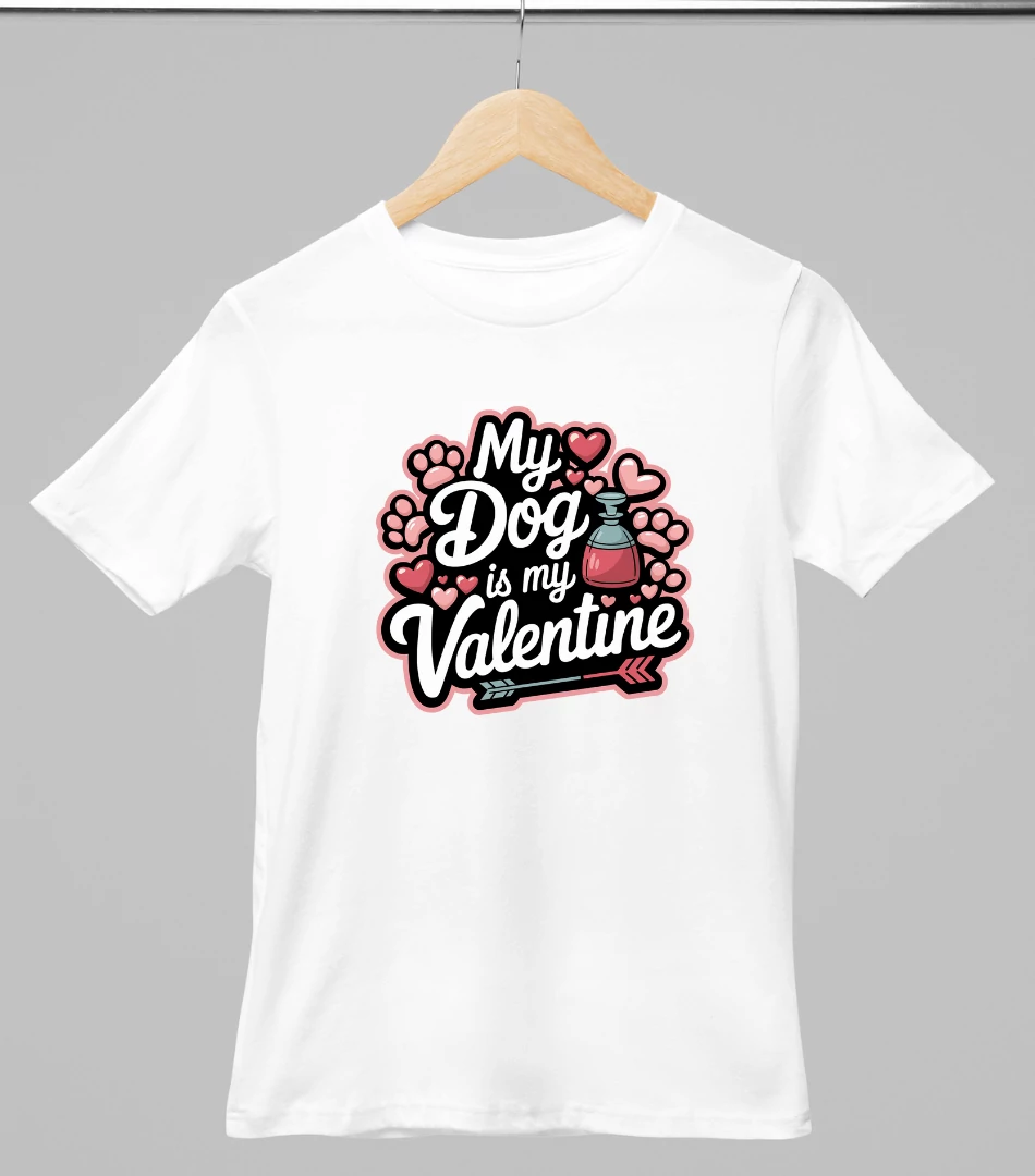 Valentinnapi kutya mintás póló 